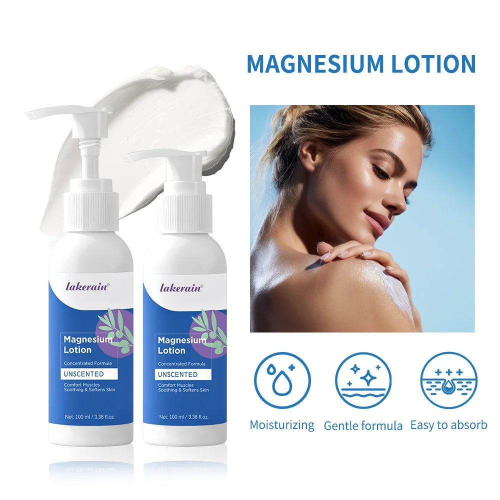 Magnesium Body Lotion Unscented Cream Moisturizing Relief Soothes Muscles Joints Care Skin Health Wellness body care