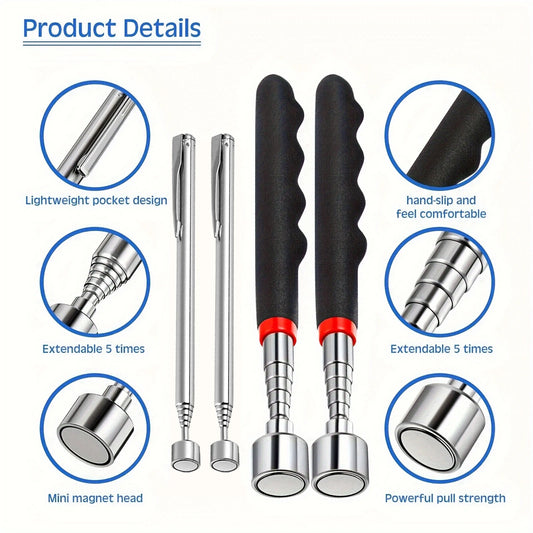 Telescopic Magnetic Pickup Tool — Extendable Retrieval Stick
