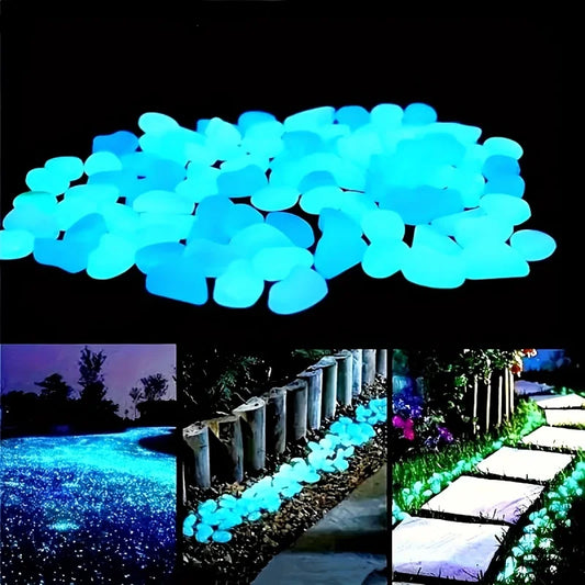 Glow In The Dark Pebbles — 100pcs Luminous Garden Stones