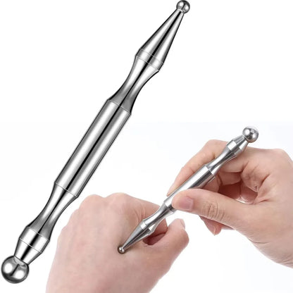 Stainless Steel Acupuncture Pen Dual Head Design Self-Care Tool Deep Tissue Massager Deep Tissue Wellness Product