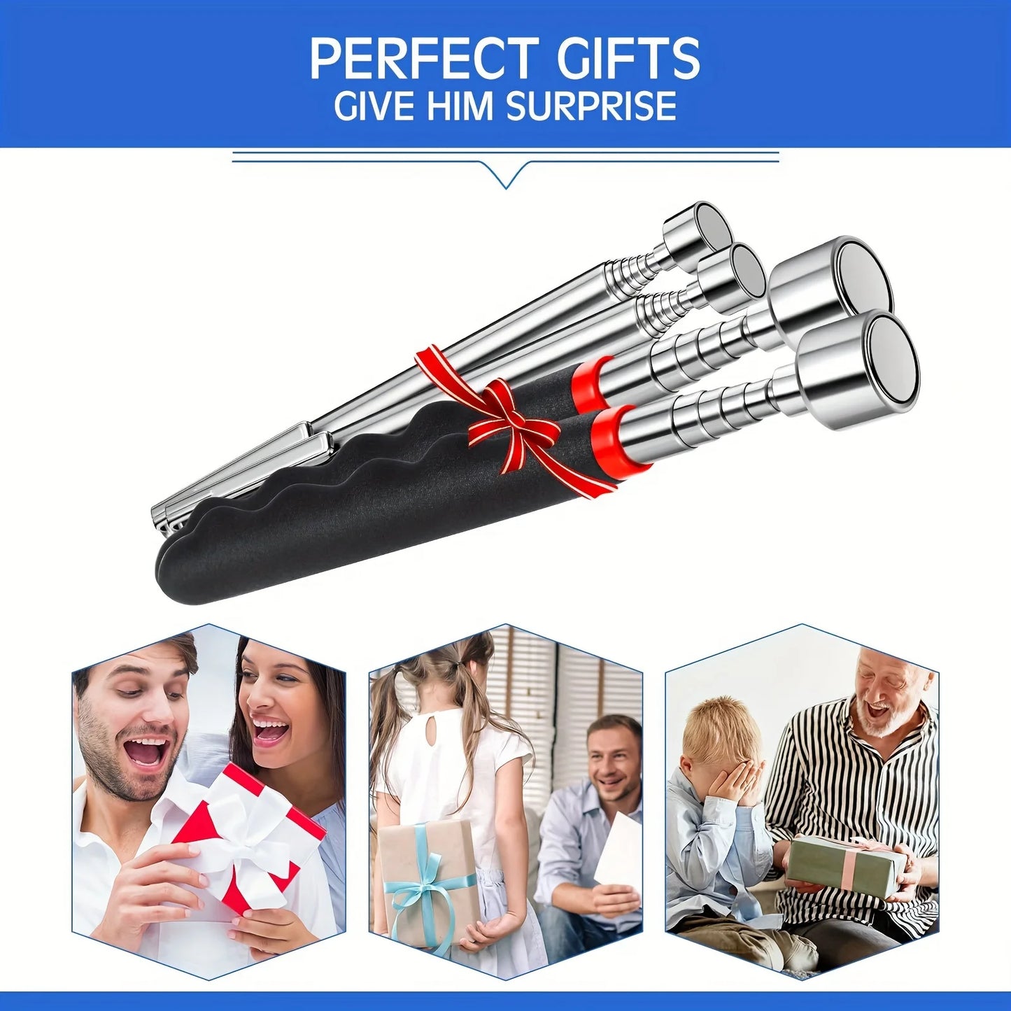Telescopic Magnetic Pickup Tool — Extendable Retrieval Stick