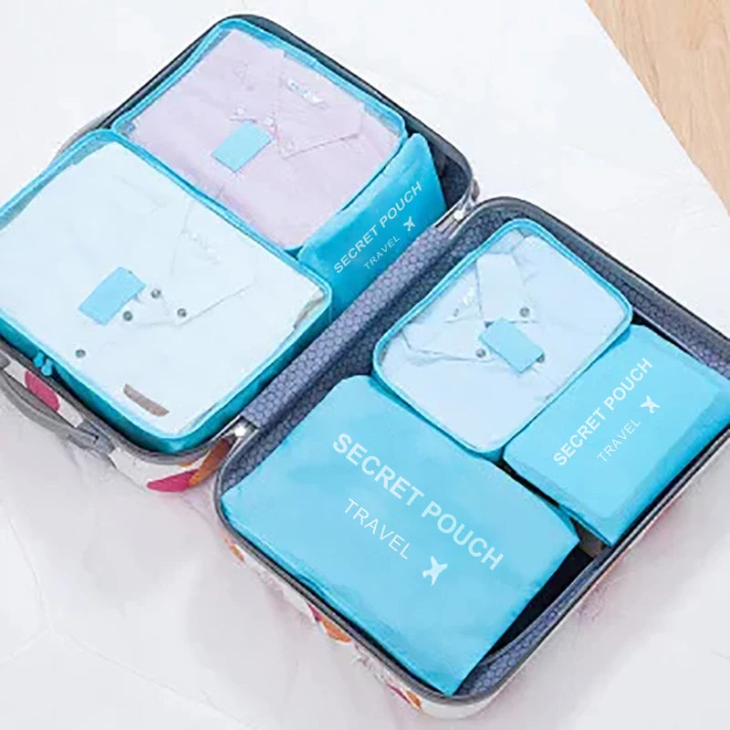 6-Piece Waterproof Travel Storage Bag Set — Luggage Organizer