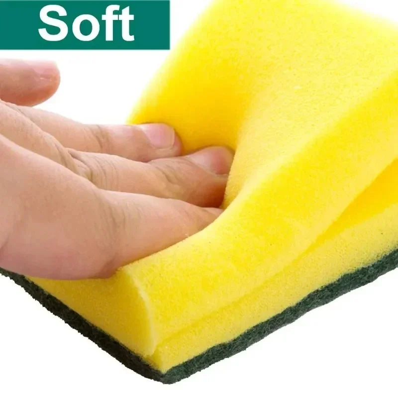 Double-Sided Magic Sponge Cleaning Brush — Kitchen Pot Scrubber