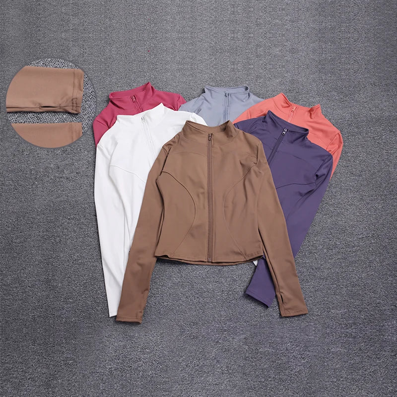 Women's Long Sleeve Sport Jacket — Gym & Yoga Workout Coat