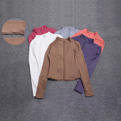 Women's Long Sleeve Sport Jacket — Gym & Yoga Workout Coat