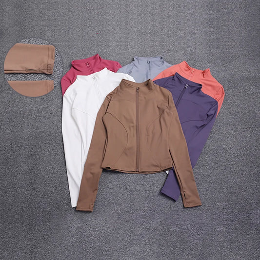 Women's Long Sleeve Sport Jacket — Gym & Yoga Workout Coat