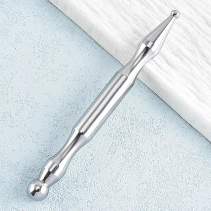 Stainless Steel Acupuncture Pen Dual Head Design Self-Care Tool Deep Tissue Massager Deep Tissue Wellness Product