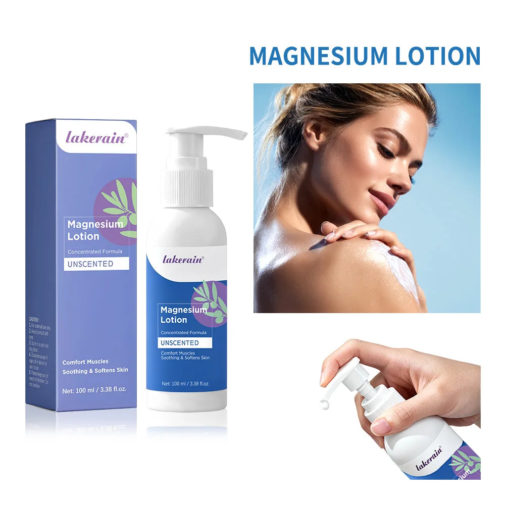 Magnesium Body Lotion Unscented Cream Moisturizing Relief Soothes Muscles Joints Care Skin Health Wellness  body care