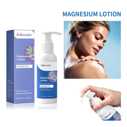 Magnesium Body Lotion Unscented Cream Moisturizing Relief Soothes Muscles Joints Care Skin Health Wellness  body care