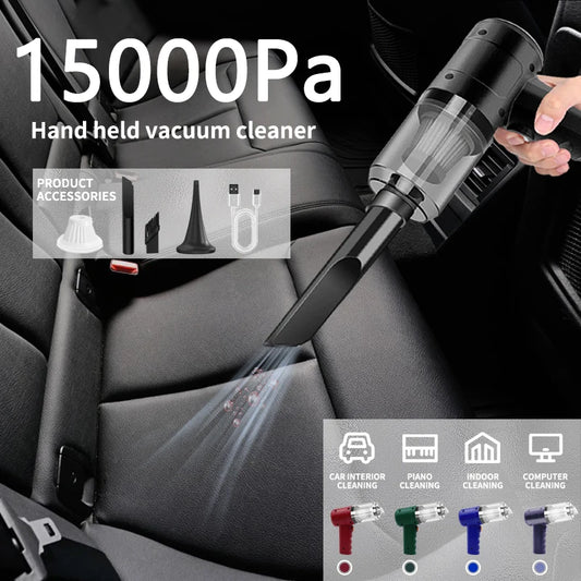 Handheld Car Vacuum Cleaner — 15000PA Cordless Portable