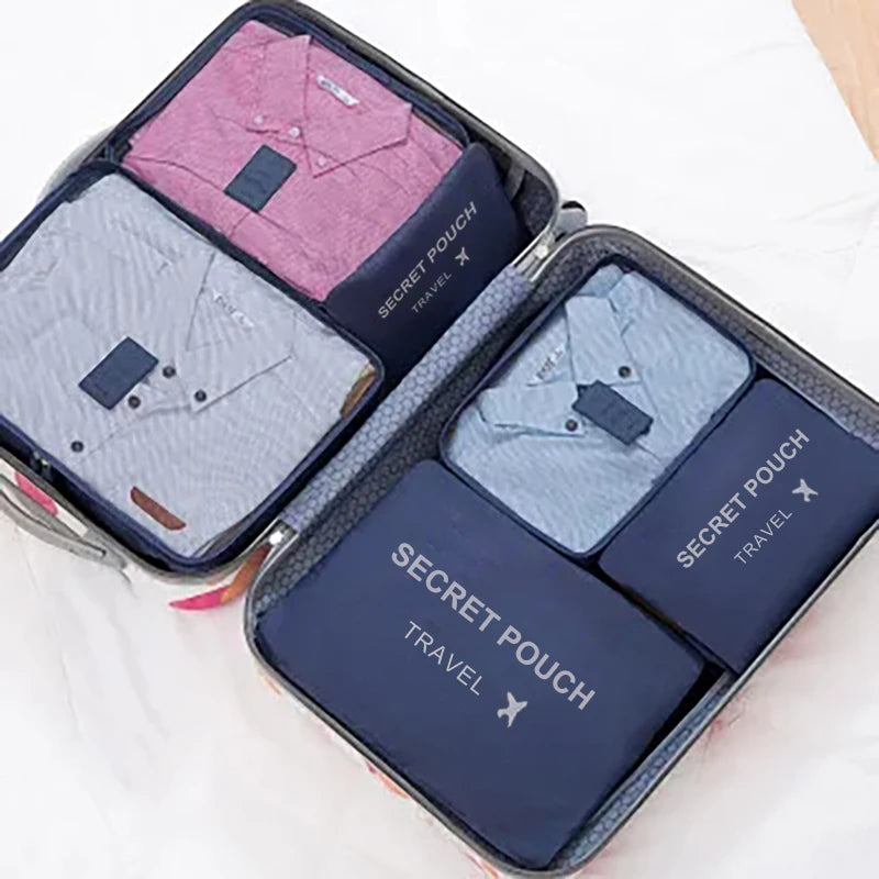 6-Piece Waterproof Travel Storage Bag Set — Luggage Organizer