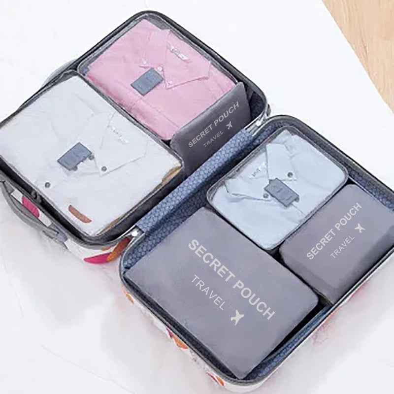 6-Piece Waterproof Travel Storage Bag Set — Luggage Organizer