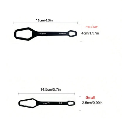 PINMOAP 1PC Multi Functional Wrench With Adjustable Self Tightening Double Head Wrench Convenient Tool For Cars Bicycles Homes