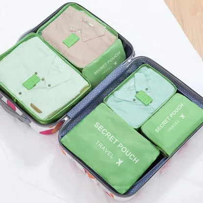 6-Piece Waterproof Travel Storage Bag Set — Luggage Organizer