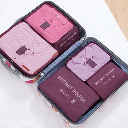 6-Piece Waterproof Travel Storage Bag Set — Luggage Organizer