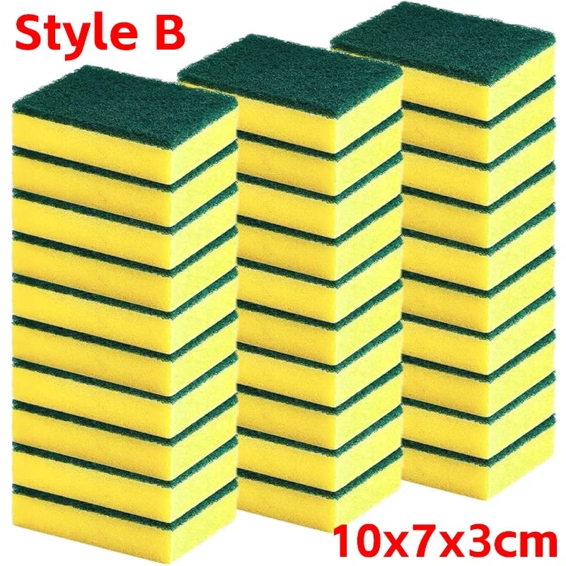 Double-Sided Magic Sponge Cleaning Brush — Kitchen Pot Scrubber