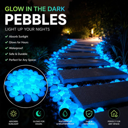 Glow In The Dark Pebbles — 100pcs Luminous Garden Stones
