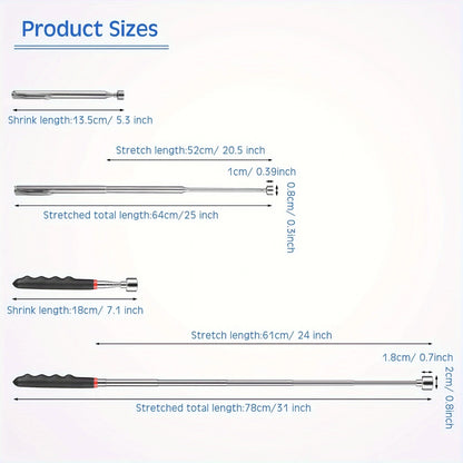 Telescopic Magnetic Pickup Tool — Extendable Retrieval Stick