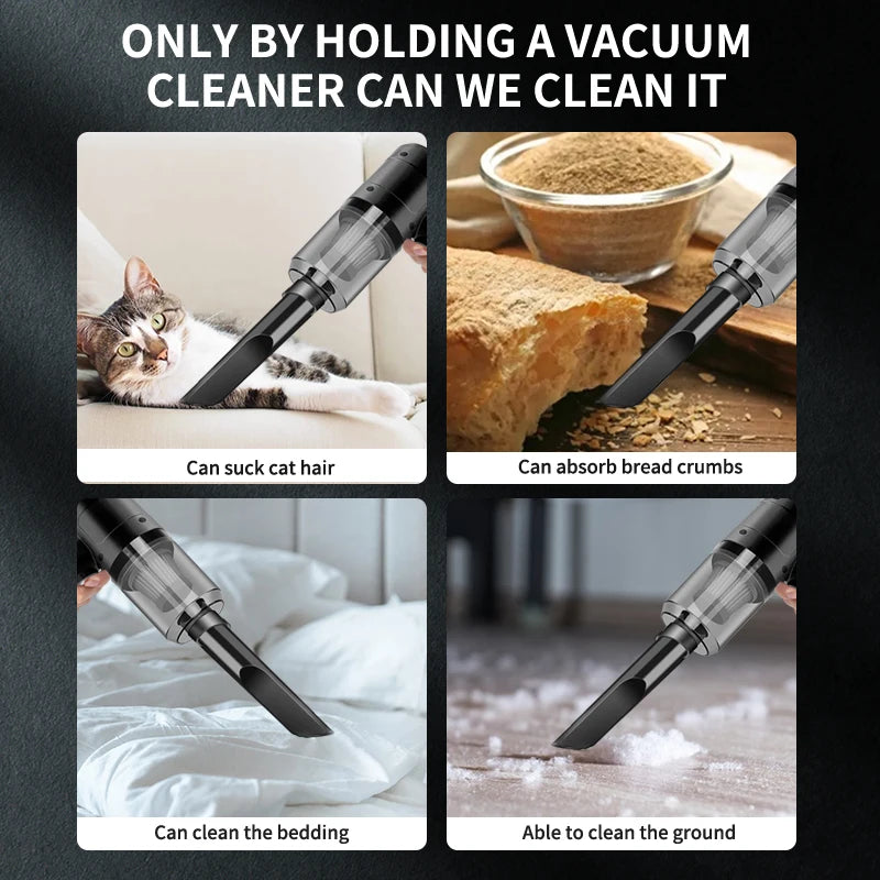 Handheld Car Vacuum Cleaner — 15000PA Cordless Portable