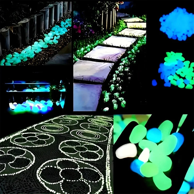 Glow In The Dark Pebbles — 100pcs Luminous Garden Stones