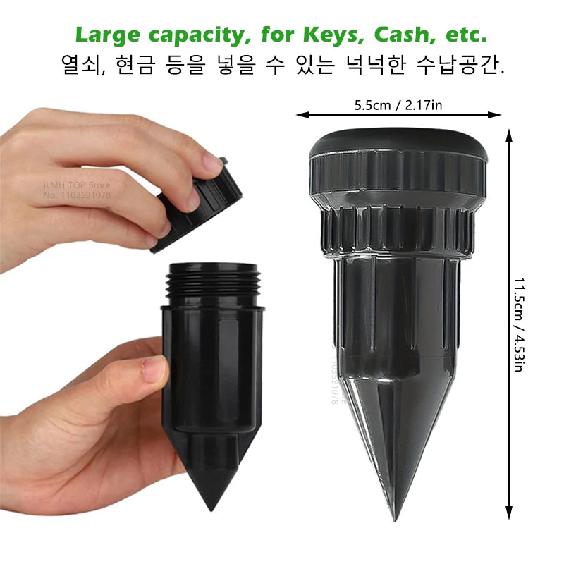 Garden Key Hider, Realistic Underground Watering Can Key Safe, No Battery Needed, Durable Plastic for Outdoor Garden Security