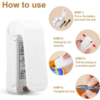 Mini Heat Bag Sealer Machine — Portable Plastic Food Bag Sealer
