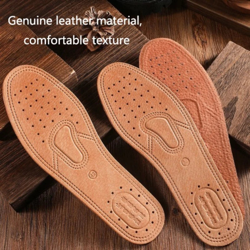 Breathable Leather Insoles for Men & Women