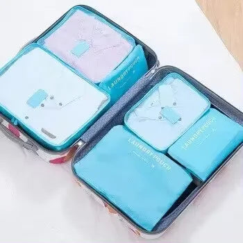 6-Piece Waterproof Travel Storage Bag Set — Luggage Organizer