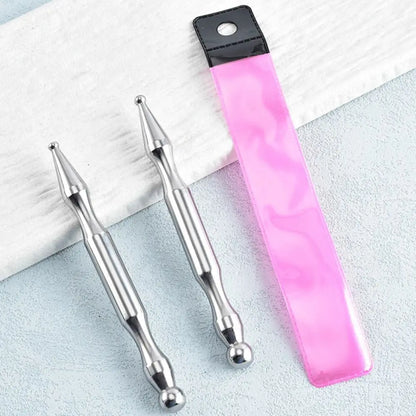 Stainless Steel Acupuncture Pen Dual Head Design Self-Care Tool Deep Tissue Massager Deep Tissue Wellness Product