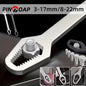 PINMOAP 1PC Multi Functional Wrench With Adjustable Self Tightening Double Head Wrench Convenient Tool For Cars Bicycles Homes