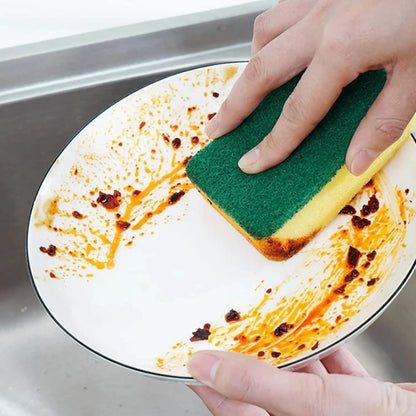 Double-Sided Magic Sponge Cleaning Brush — Kitchen Pot Scrubber