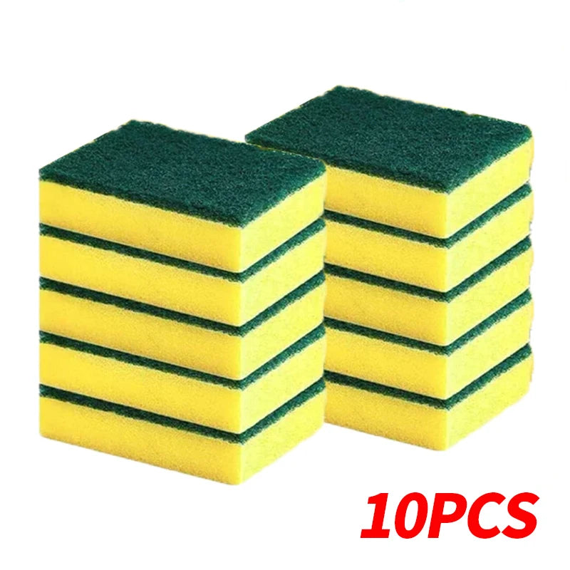 Double-Sided Magic Sponge Cleaning Brush — Kitchen Pot Scrubber