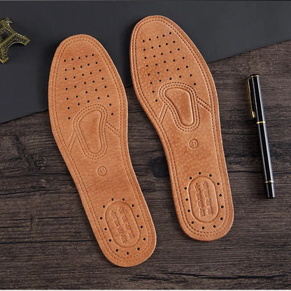 Breathable Leather Insoles for Men & Women
